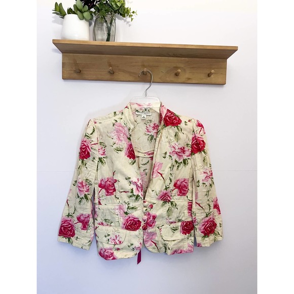 Banana Republic Jackets & Blazers - Banana Republic Floral Linen Blazer Size 2